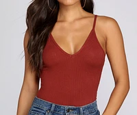 Best Basics Ribbed V Tank