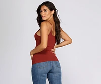 Best Basics Ribbed V Tank