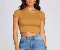 On That Basic Ribbed Top