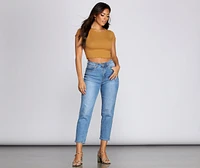 On That Basic Ribbed Top