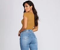 On That Basic Ribbed Top
