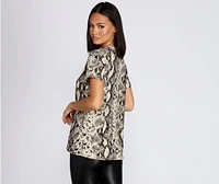 Hypnotic Brushed Knit Tee
