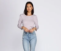 On Cloud Nine Puff Sleeve Top