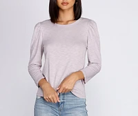 On Cloud Nine Puff Sleeve Top