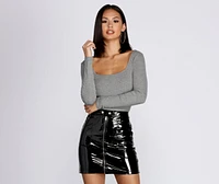All You Need Ribbed Bodysuit