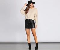 Soft Knit Open Back Top