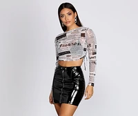 Miss Extra Mesh Crop Top