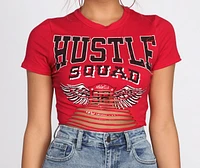 Hustle Squad Slashed Crop Top