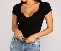 Feeling Basic Ribbed Knit Top
