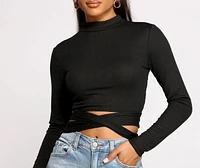 Sleek and Snatched Ribbed Knit Crop Top