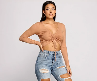 Draw Me Ribbed Crop Top