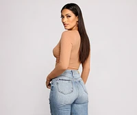 Draw Me Ribbed Crop Top
