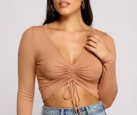 Draw Me Ribbed Crop Top