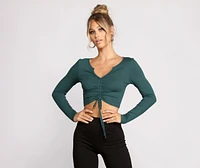 Draw Me Ribbed Crop Top