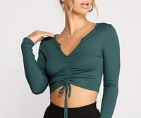 Draw Me Ribbed Crop Top