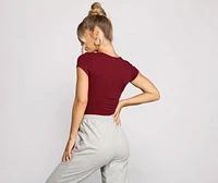 Feeling Basic Ribbed Knit Top