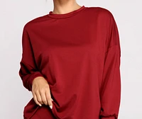 Good Vibes Oversized Long Sleeve Top