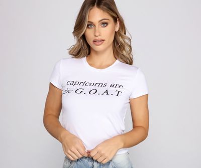 Capricorns Are The Goat Graphic Tee Shirt