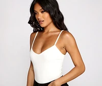Essential Ribbed Knit Compression Bodysuit