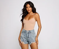 Essential Ribbed Knit Compression Bodysuit