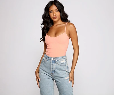 Essential Ribbed Knit Compression Bodysuit