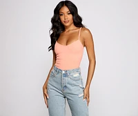 Essential Ribbed Knit Compression Bodysuit