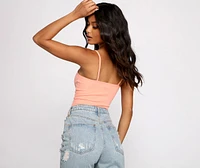 Essential Ribbed Knit Compression Bodysuit