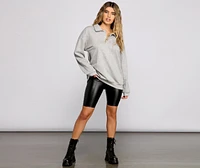 Preppy Vibes Collared Polo Top