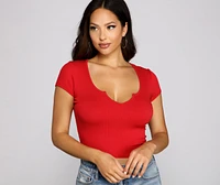 Feeling Basic Ribbed Knit Top