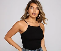 Basic Vibes Halter Crop Top