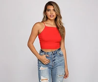 Basic Vibes Halter Crop Top