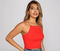 Basic Vibes Halter Crop Top