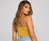 Basic Vibes Halter Crop Top
