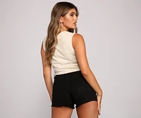 Add Some Edge Cropped Graphic Tee