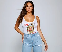 Reign Style Queen Of Hearts Bodysuit