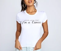 Cancer Trendy Zodiac Graphic Tee