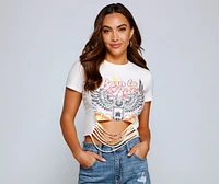 Born To Ride Slashed Graphic Tee