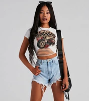 Rocker Babe Cropped Graphic Tee