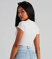 Rocker Babe Cropped Graphic Tee