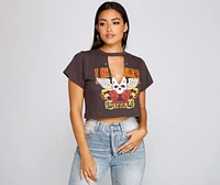Edgy Babe Cutout Crop Top