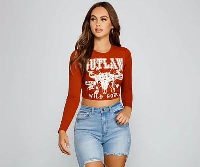 Outlaw Cutie Open Back Crop Top