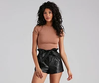 Better Basics Ribbed Knit Tee