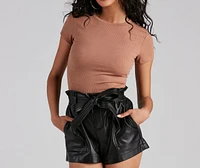 Better Basics Ribbed Knit Tee