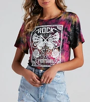 Rock Festival Cropped Graphic Tee