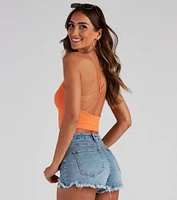 The One Ribbed Knit Crop Tank