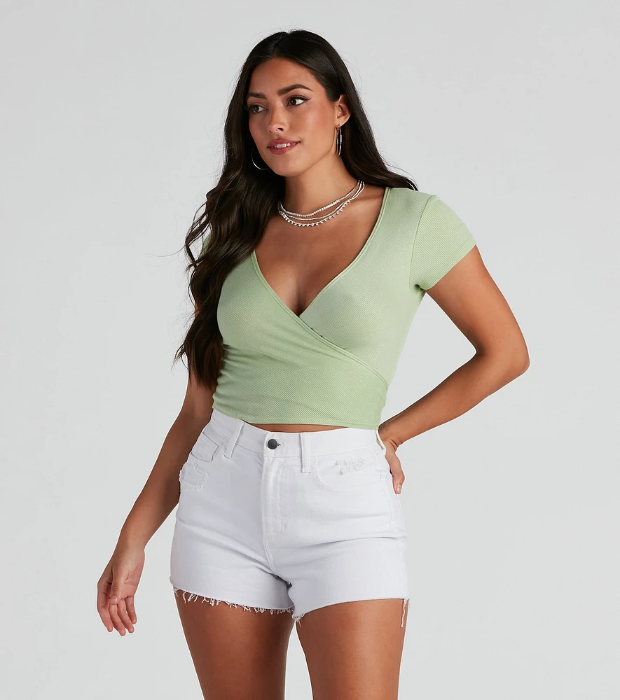 The Perfect Basic Knit Crop Top