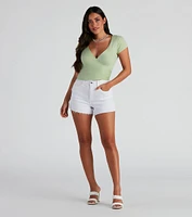 The Perfect Basic Knit Crop Top