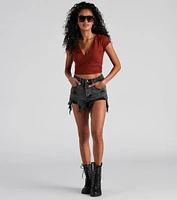 The Perfect Basic Knit Crop Top