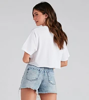 Drink Please Graphic Crop Tee