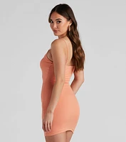 Casual Day Ribbed Short Dress